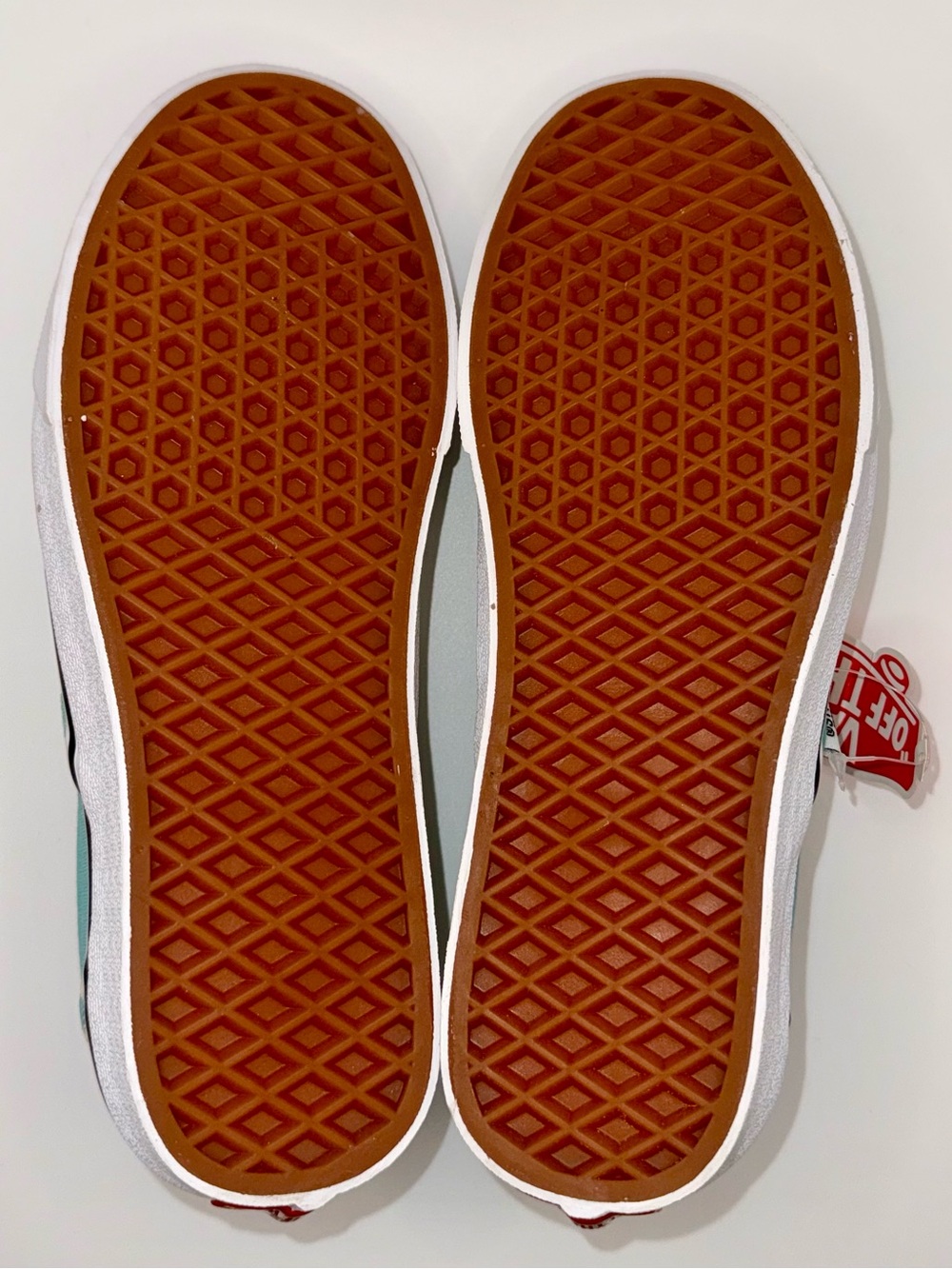 Vans Slip-On Checkerboard in Aqua Haze and Cream NEW - Picture 3 of 6